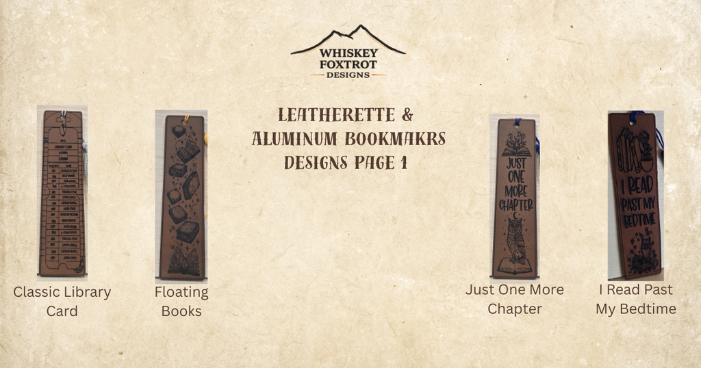 Leatherette & Aluminum Bookmarks