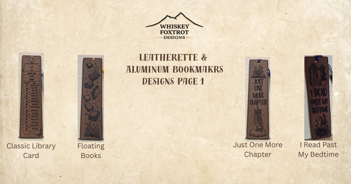 Leatherette & Aluminum Bookmarks
