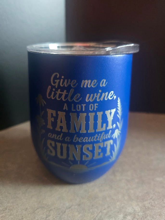 12 oz Engraved Wine Tumblers