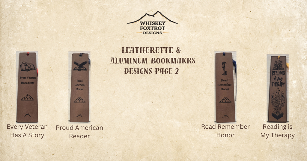 Leatherette & Aluminum Bookmarks