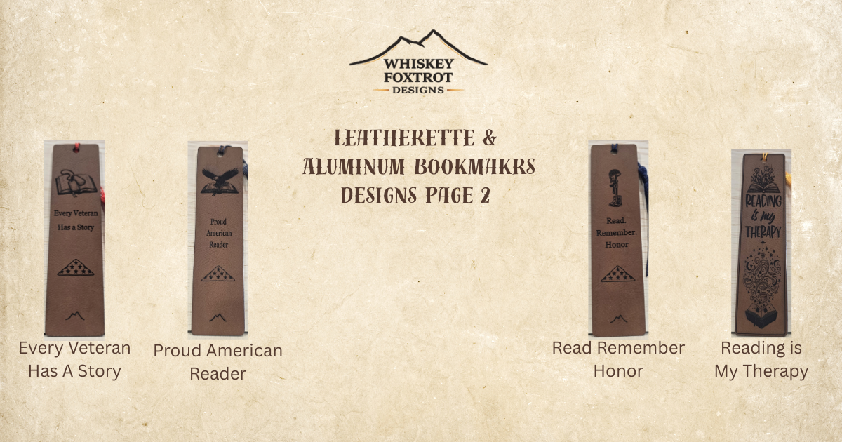 Leatherette & Aluminum Bookmarks