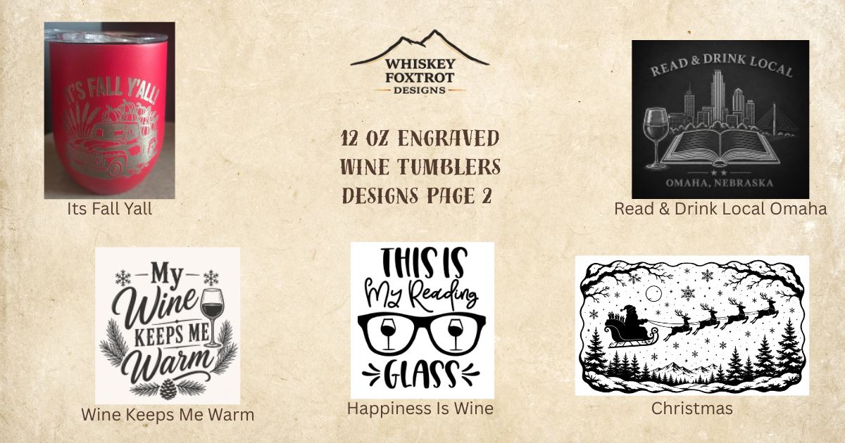 12 oz Engraved Wine Tumblers