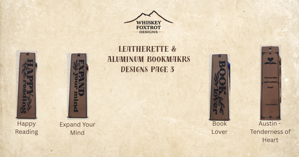 Leatherette & Aluminum Bookmarks
