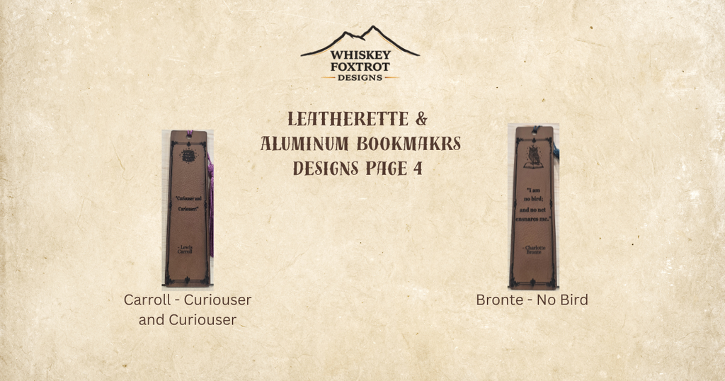 Leatherette & Aluminum Bookmarks