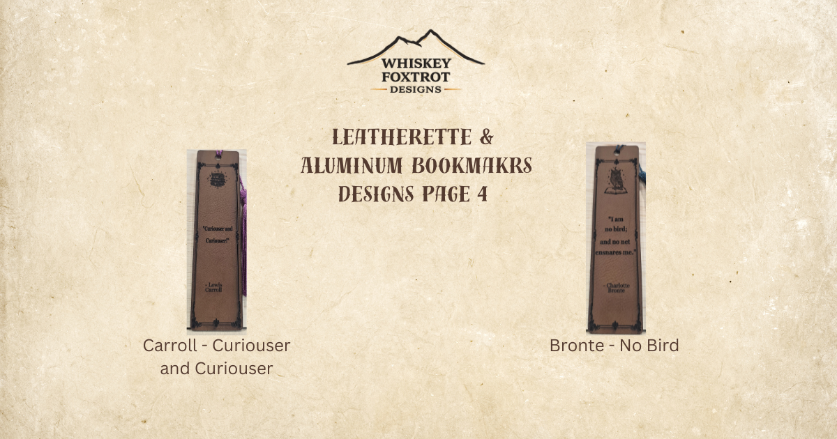 Leatherette & Aluminum Bookmarks
