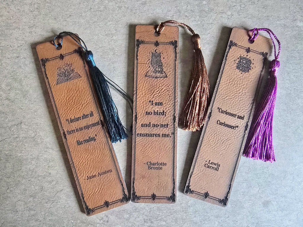 Leatherette & Aluminum Bookmarks