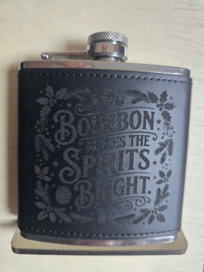 6 oz Leatherette-Wrapped Flasks