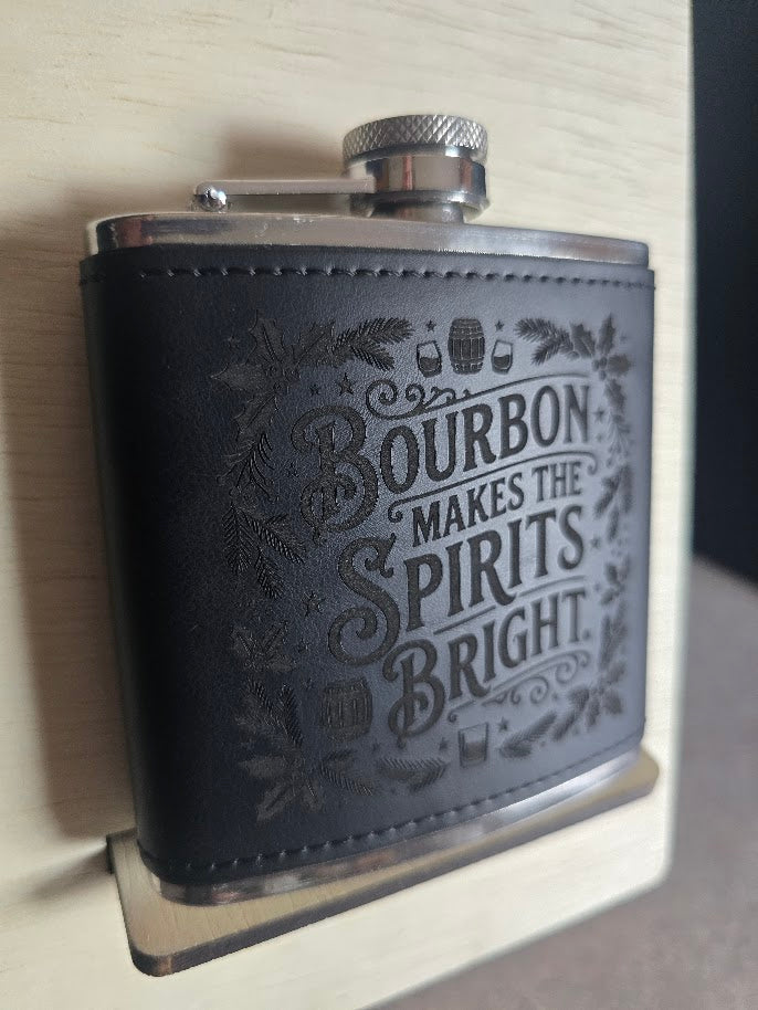 6 oz Leatherette-Wrapped Flasks