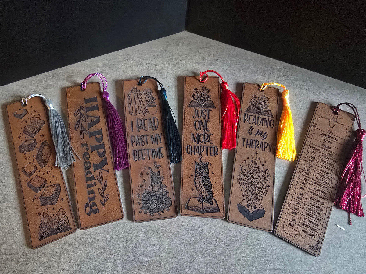 Leatherette & Aluminum Bookmarks