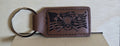Laser-Engraved Rectangular Leatherette Keychains