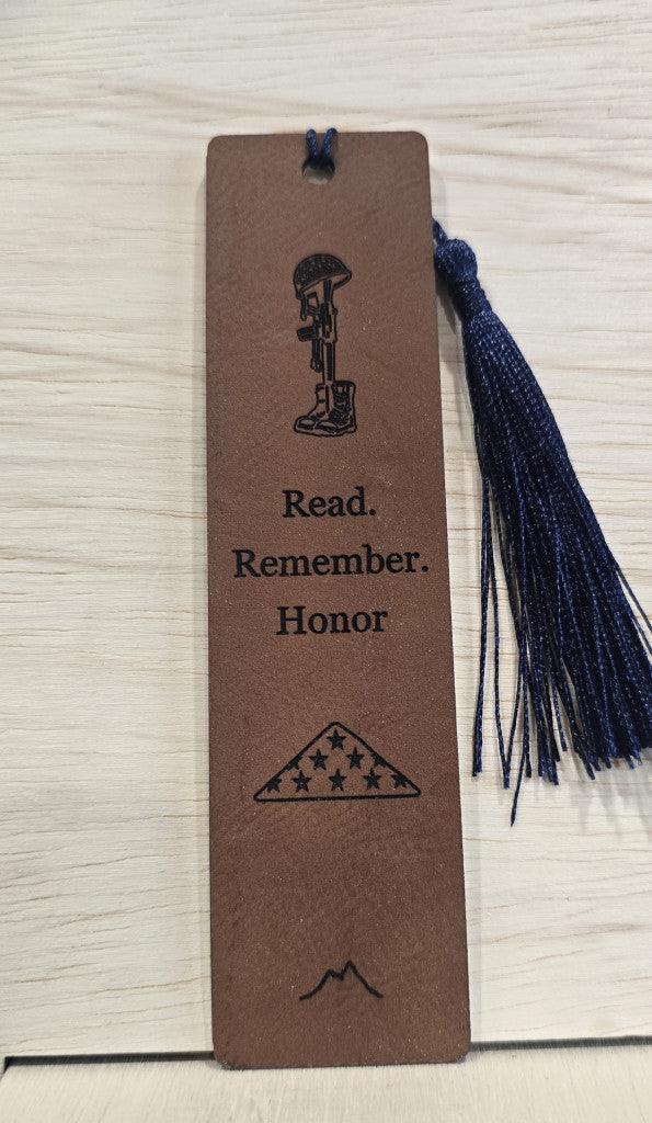 Leatherette & Aluminum Bookmarks