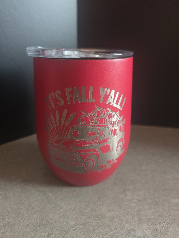 12 oz Engraved Wine Tumblers